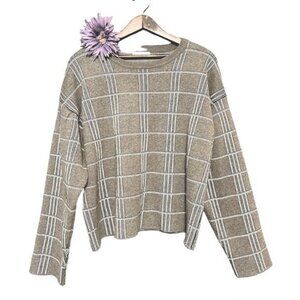 Plaid Tan Women's Top